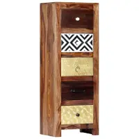 Natur24 Bijzetkast 40x30x110 cm massief acaciahout