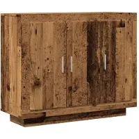 vidaXL Dressoir, uitstraling van oud hout, 92x35x75 cm, houtvezel