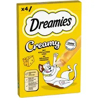 Dreamies Creamy Snacks - Voordeelverpakking kaas (44 x 10 g)