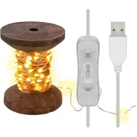 Goobay LED-lichtketting "spoel", klein - met USB-kabel 3 m, lichtketting 10 m met 100 micro-LED's in