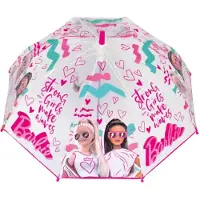 Kids Euroswan Kinderparaplu, Paraplu - Barbie - Lichtblauw, Roze - 46 cm