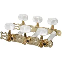 Boston 127-PG Stemmechanieken voor Klassieke Gitaar 3L/3R Goud met Parelmoer Knoppen 70 mm