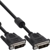 InLine DVI-D kabel, digitaal 24+1 male / male, dual link, 2 ferrieten, 10m