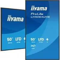 Iiyama LH5064UHS-B1AG 50inch 3840x2160 UHD IPS DLED paneel Haze 25procent 500cd/m2 Landschap en Portret Luidsprekers 2x 10W 2x HDMI 1x