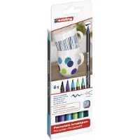 Edding 4200 porcelain brushpen set - 6 stuks - koel
