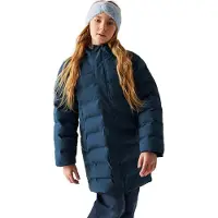 Dare 2b Lange gewatteerde kinderjas met capuchon Wander | Maat 7/8 ans