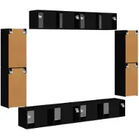 vidaXL TV-kastjes, 8 stuks, zwart