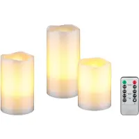 Goobay LED-kaarsenset | 3 stuks | afstandsbediening | wit | IP20