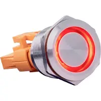 Joy-It BUTTON22A-M-RD BUTTON22A-M-RD Toetsschakelaar 250 V/AC 3 A 1x aan/uit Moment Rood (Ø x h) 25 mm x 35 mm IK10, IP67 1 stuk(s)