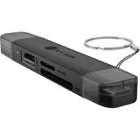 Icy Box IB-CR203-CU3 Externe geheugenkaartlezer USB-A 3.2 Gen 1, USB-C 3.2 Gen 1, USB-A 2.0 Zwart