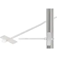 Wentronic Transparante kabelbinder met tekstvak van 2,5 cm lang en 8 mm breed