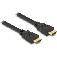DeLOCK 84752 HDMI-kabel HDMI Aansluitkabel HDMI-A-stekker 1 m Zwart Vergulde steekcontacten, 4K UHD, Afgeschermd (dubbel), Verdraaid
