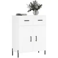 vidaXL Dressoir, wit, 69,5 x 34 x 90 cm, houtvezel