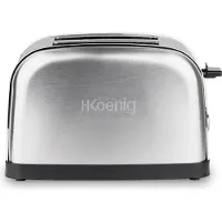 Koenig Toas7 Zilver 850W Compacte Broodrooster