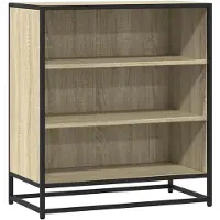vidaXL Dressoir Sonoma-eikenhout, 68x35x76 cm, materiaal: houtvezel en metaal