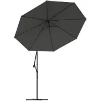vidaXL Vervangingsdoek voor tuinparasol 350 cm antracietkleurig