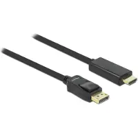 DeLOCK - DisplayPort naar HDMI Beeldscherm Kabel - zwart - 1 meter