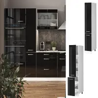 Vicco Apotheekkast R-Line Zwart hoogglans 30 cm, Model 41172