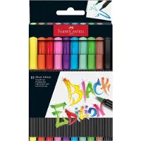 Faber Castell brushpennen - Black edition - 10 kleuren in karton etui - FC-116451