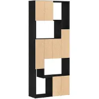 vidaXL Boekenkast 67x24x161 cm bewerkt hout zwart eikenkleurig