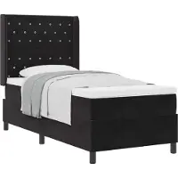 vidaXL Boxspring bed met matras Zwart 100 x 200 cm Fluweel