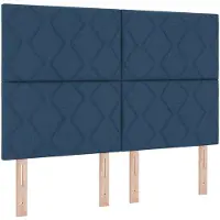 vidaXL LED Hoofdbord Blauw 160 cm Stof