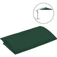 vidaXL Vervangingsdoek voor tuinparasol 300 cm groen