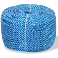 vidaXL Touw gedraaid 8 mm 500 m polypropyleen blauw