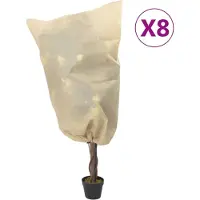 vidaXL Plantenhoezen met trekkoord 8 st 70 g/m² 0,8x1,2 m