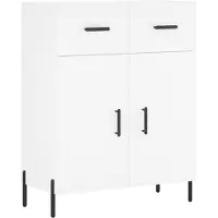 vidaXL Dressoir 69,5x34x90 cm bewerkt hout wit
