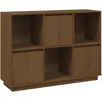 vidaXL Dressoir, honingbruin, 110,5 x 35 x 80 cm, massief grenenhout