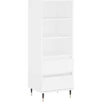 vidaXL Hoge kast 40x36x110 cm bewerkt hout wit
