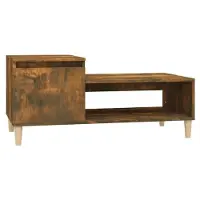 vidaXL Salontafel, gerookt eikenfineer, 100x50x45 cm, houtvezelplaat