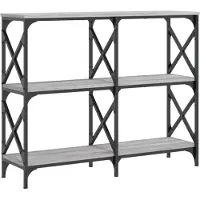 vidaXL Wandtafel 100x28x80,5 cm bewerkt hout grijs sonoma eikenkleurig