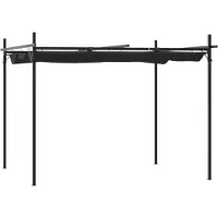 vidaXL Pergola met schuifdak, antraciet, 295x292x230 cm