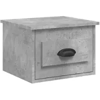 vidaXL Nachtkastjes 2 st wandgemonteerd 41,5x36x28 cm betongrijs