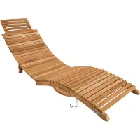 Axi Manny Teak gebogen Ligbed opklapbaar