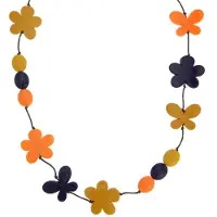 Behave - Ketting met bloemen kralen - Multicolor - 92 cm