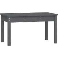vidaXL Tuinbank, grijs, 80x44x45 cm, massief hout, grenen