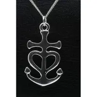 MOOYE ® - Collectie Zilveren Hoop, geloof en liefde ketting hanger - massief XL