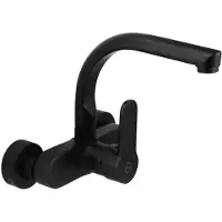 Aquanello Casa Keuken Muurkraan met Bovenuitloop Zwart BL-1003-CS
