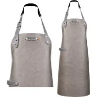 Xapron Miami - Leren schort - Grijs - maat 82/60 L