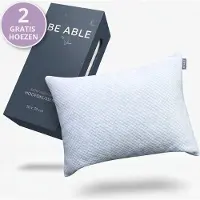 BE ABLE Aanpasbaar Hoofdkussen – Traagschuim Kussen 50x70CM – Vermindert Nekklachten – Ergonomisch – Memory Foam Slaapkussen – Geschikt voor rug-, zij- en buikslapers – 2 Hoezen
