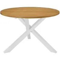 vidaXL Eettafel, wit, 120x75 cm, MDF