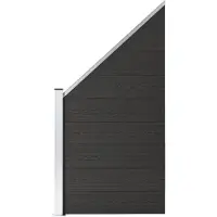 vidaXL Schuttingpaneel 95x(105-180) cm HKC zwart