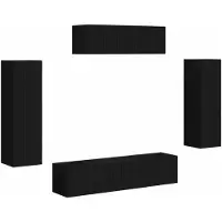vidaXL TV Kast 5 st Zwart