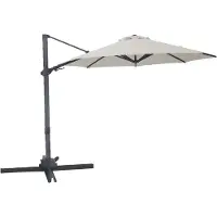 Axi Solis Zweefparasol Ø 300cm Antraciet/beige