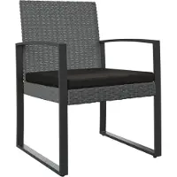 vidaXL Tuinstoelen 2 st polypropeen rattan donkergrijs