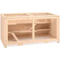 vidaXL Hamsterkooi 89,5x45x45 cm massief vurenhout