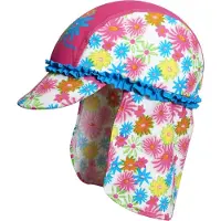 Playshoes UV zonnepetje Kinderen Bloemen Ruches - Roze - Maat 49cm